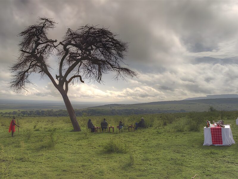 Sundowners in the Mara