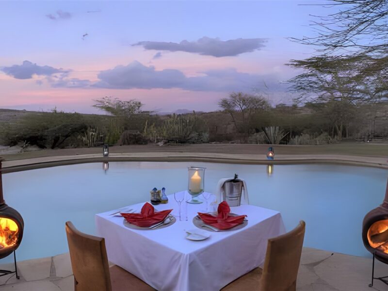 Dinner by the pool
