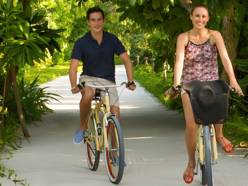 Cycling through the gardens